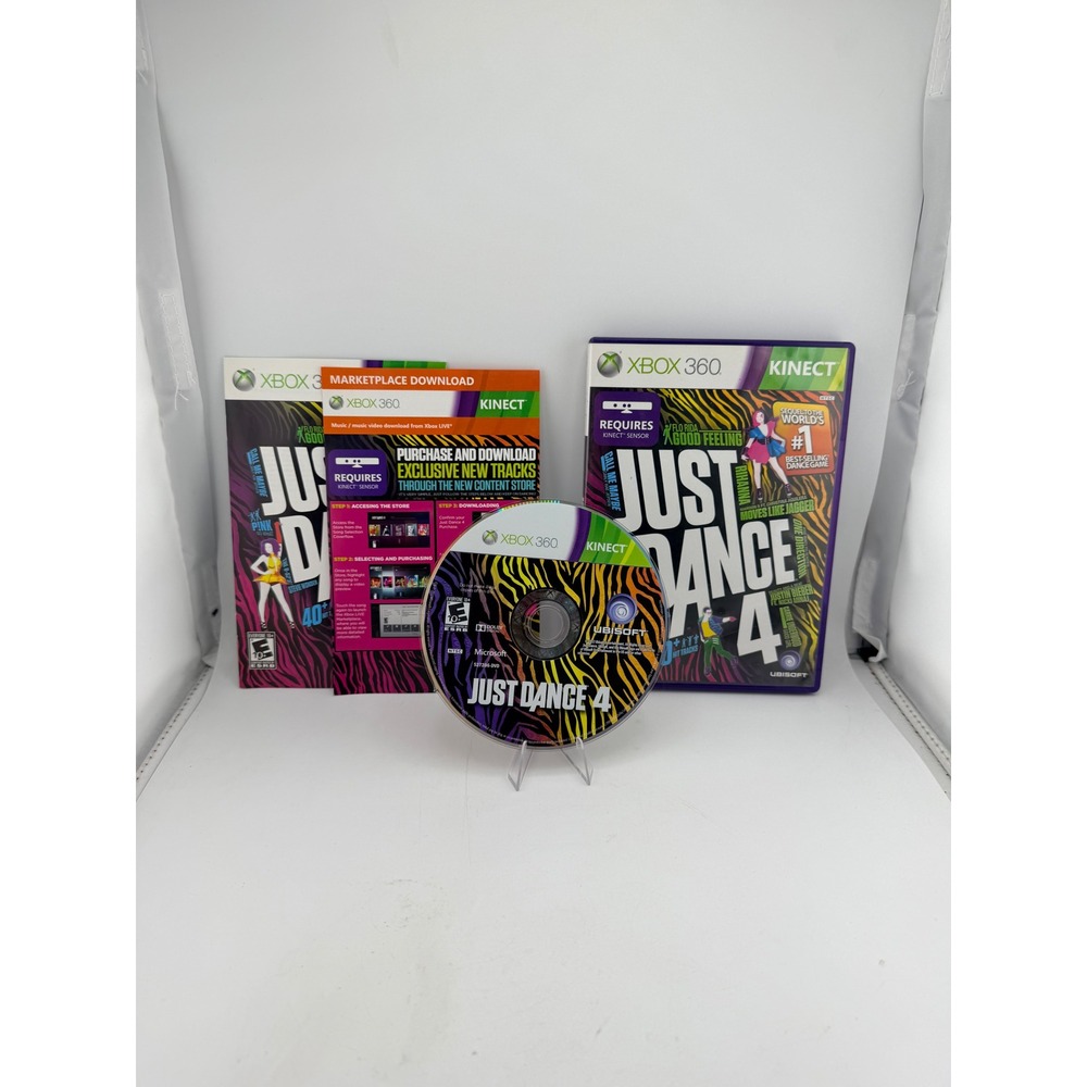 Just Dance 4 Xbox‎ 360 Kinect Game Complete with Manual 40+ Tracks Ubisoft